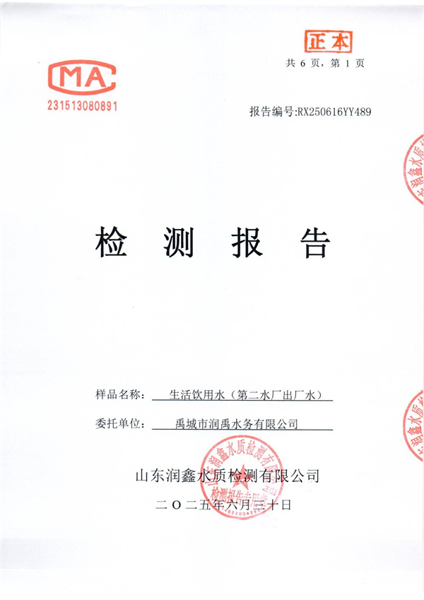 RX250616YY489 二厂出水检测报告-1.jpg